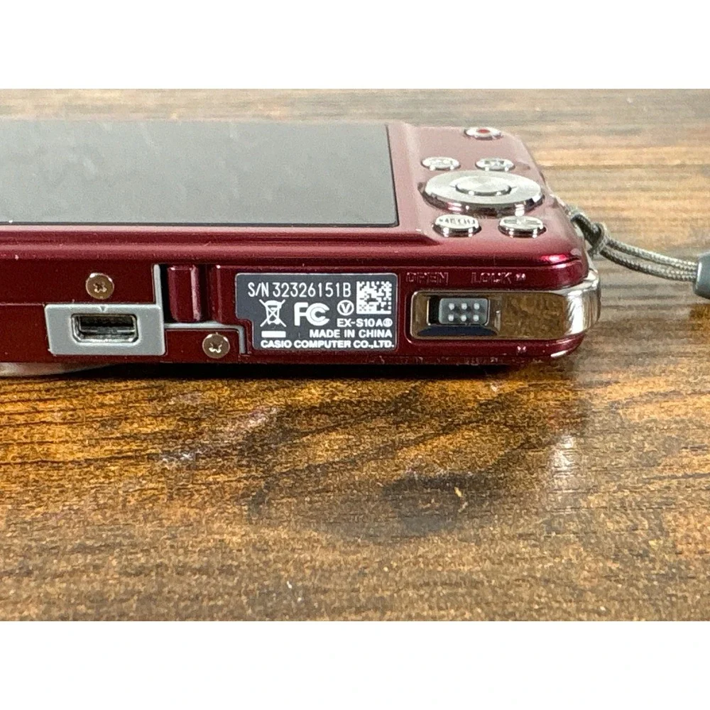 Casio Exilim EX-S10 10.1MP Digital Camera Red Compact 3x Optical Zoom Digicam